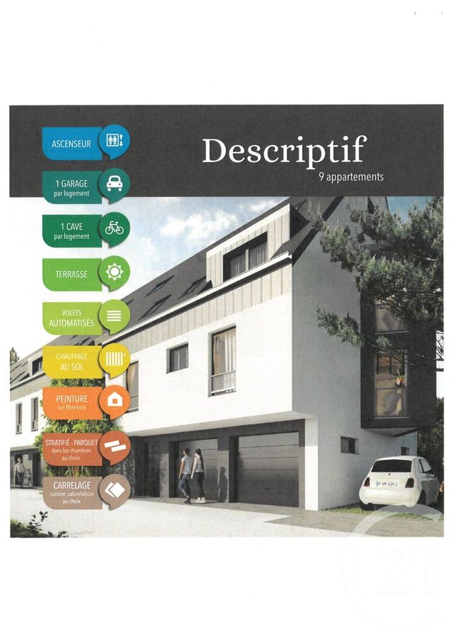 Appartement F4 à vendre - 4 pièces - 84.43 m2 - STRASBOURG - 67 - ALSACE - Century 21 Absis Immobilier