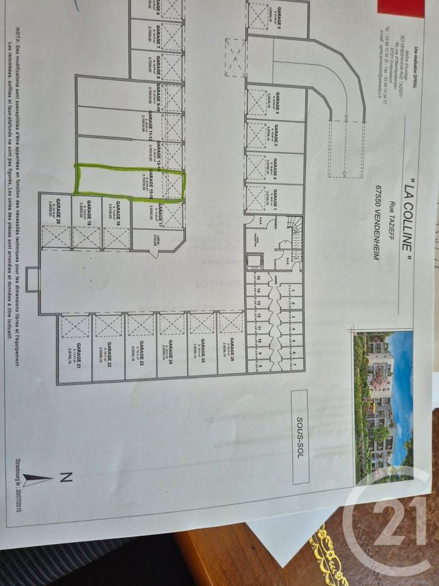Afficher la photo en grand parking à vendre - 26.81 m2 - VENDENHEIM - 67 - ALSACE - Century 21 Absis Immobilier